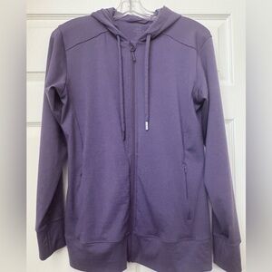 SOLD! WOOLX Hoodie, Worn once. Small. Montana Grape purple color. Mix Match
